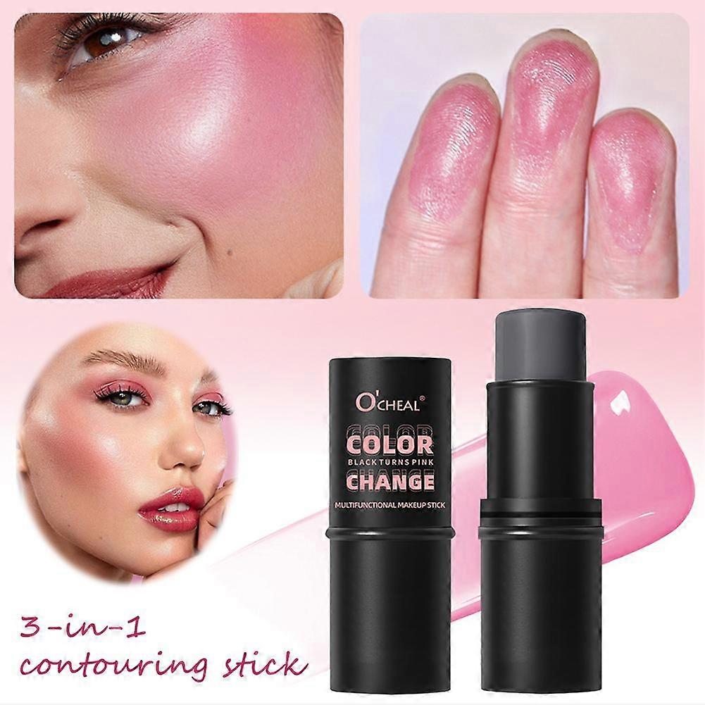 Multifunctional Temperature-Changing Blush Stick 3-in-1