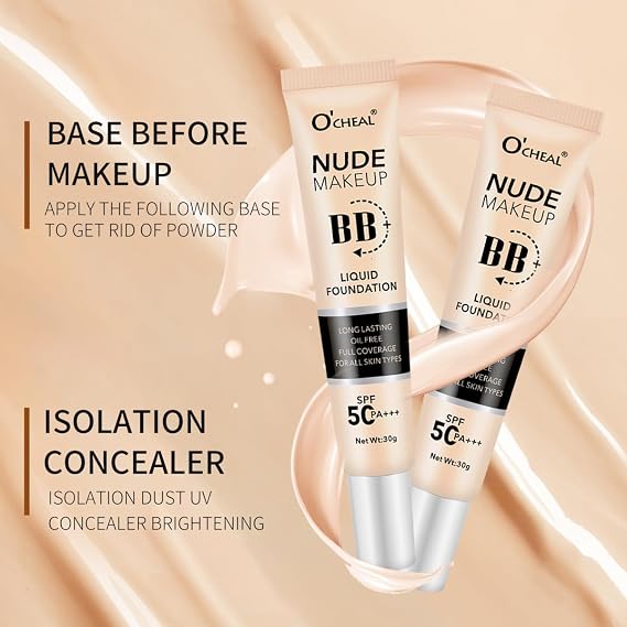 BB Cream with SPF 50+ | Full Coverage Tinted Moisturizer